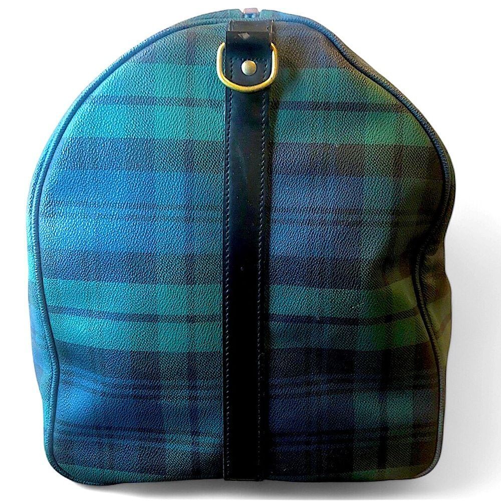RALPH LAUREN Black Watch Plaid Boston Overnight School Camp Duffle Bag 55cm - Picture 11 of 17